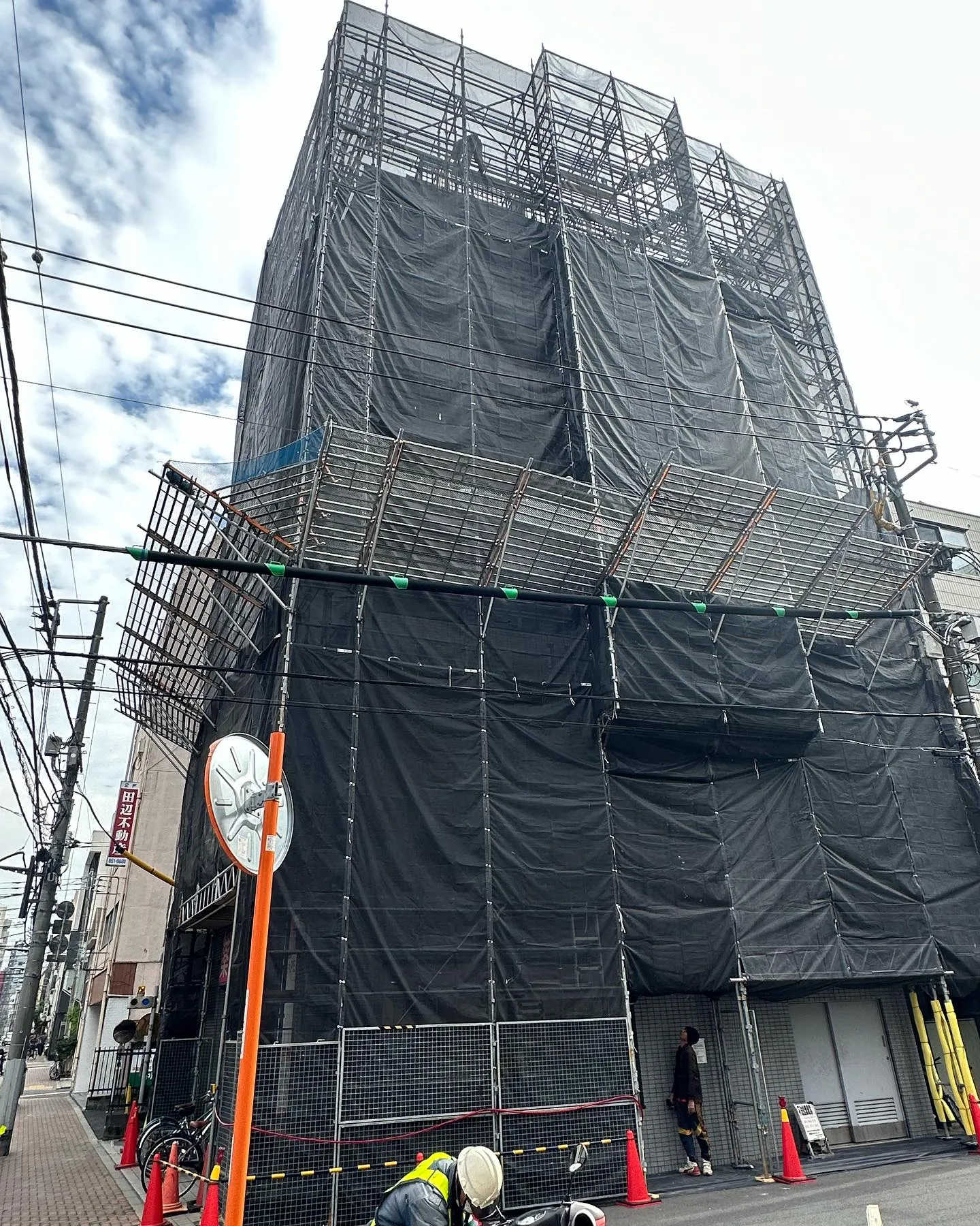 東京都台東区で足場組立完了👷🏾‍♂️